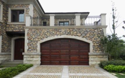 別墅仿木車庫門